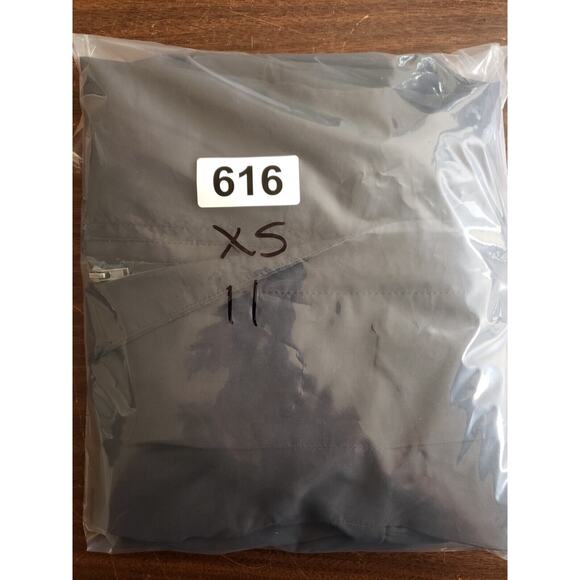 Eileen Fisher Blazer Womens XS Jacket Dark Gray Linen Cowl Neck Chic Full Zip - Picture 6 of 6